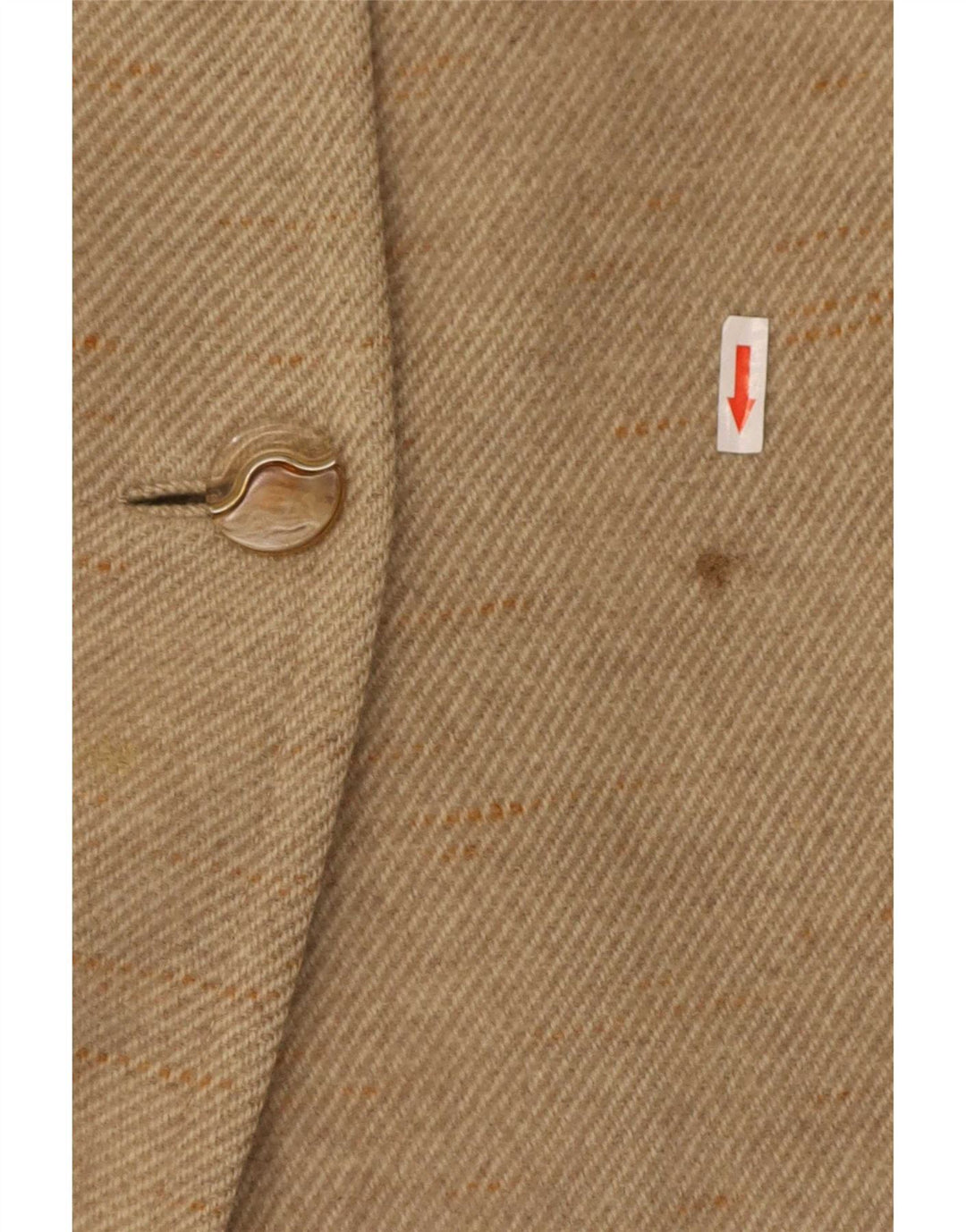 Vintage Womens Overcoat UK 10 Small Beige Flecked