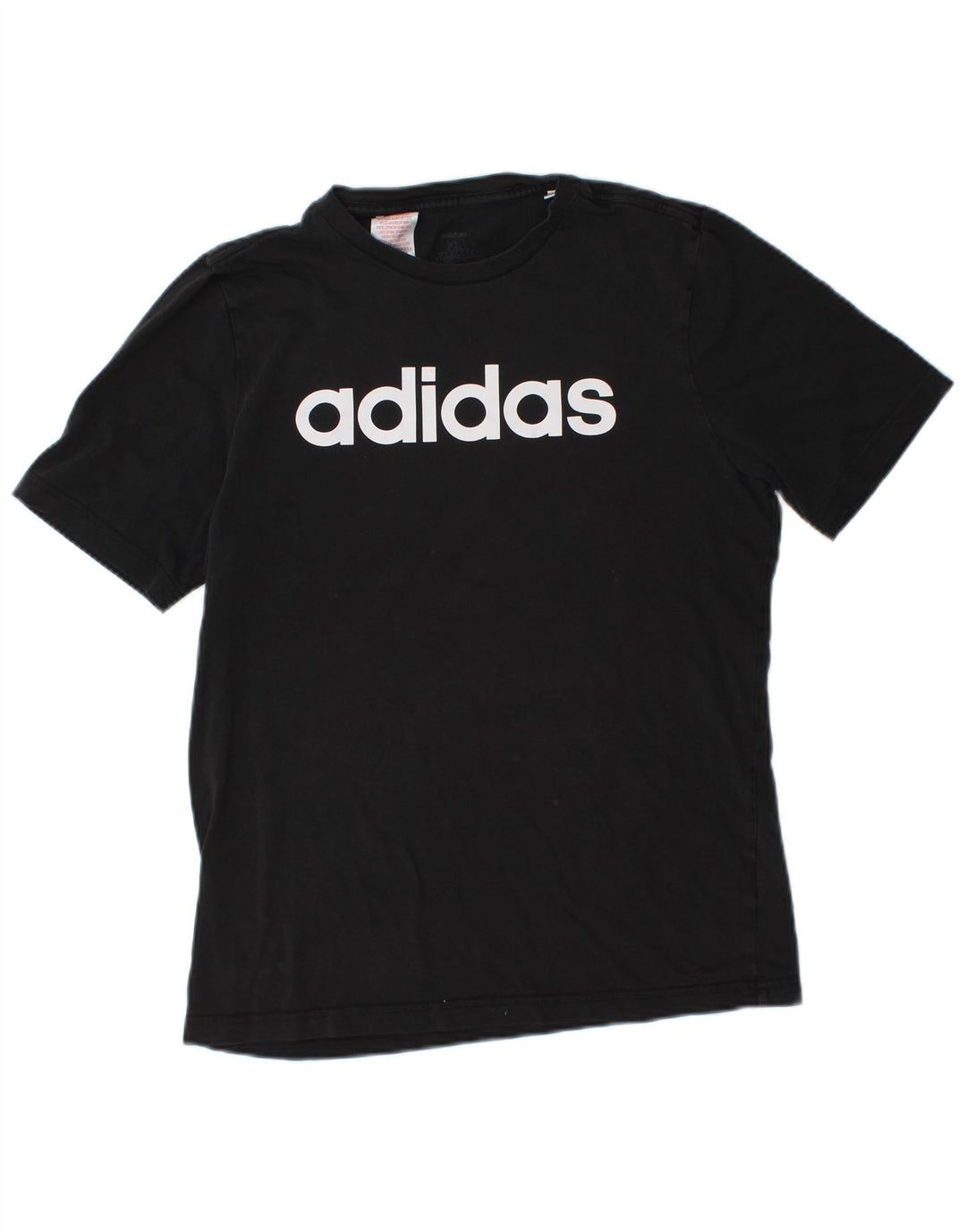 ADIDAS Boys Graphic T-Shirt Top 15-16 Years XL Black Cotton