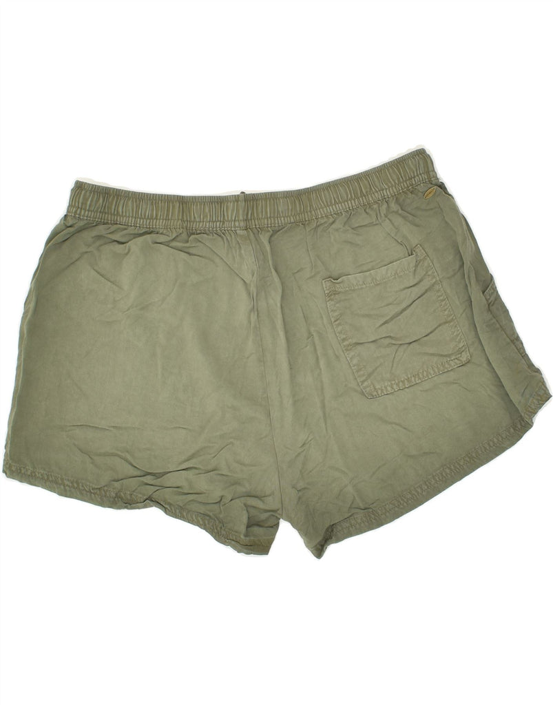 O'NEILL Womens Hot Pants UK 18 XL W36 Green Viscose | Vintage O'Neill | Thrift | Second-Hand O'Neill | Used Clothing | Messina Hembry 
