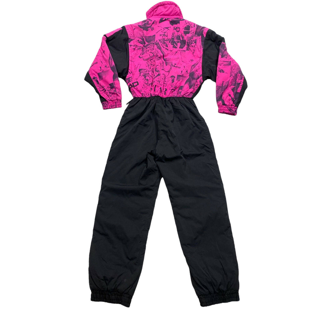 Star Of The Hill Head Ski Suit | Vintage Designer Black Pink Retro Snow Gear VTG | Vintage Messina Hembry | Thrift | Second-Hand Messina Hembry | Used Clothing | Messina Hembry 