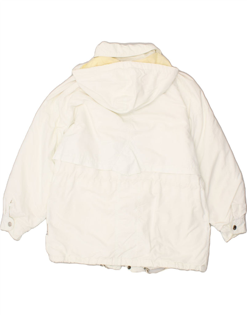 SCHOFFEL Womens Hooded Windbreaker Jacket UK 16 Large White Polyester Vintage Schoffel and Second-Hand Schoffel from Messina Hembry 