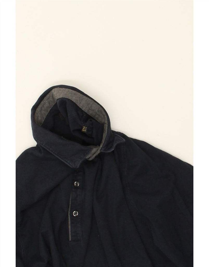 MASSIMO DUTTI Mens Regular Fit Long Sleeve Polo Shirt XL Navy Blue | Vintage Massimo Dutti | Thrift | Second-Hand Massimo Dutti | Used Clothing | Messina Hembry 