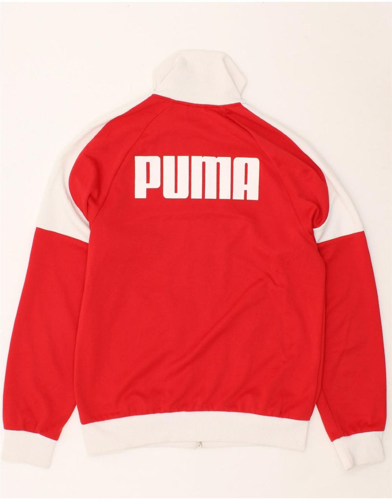 PUMA Boys Graphic Tracksuit Top Jacket 15-16 Years Red Colourblock | Vintage Puma | Thrift | Second-Hand Puma | Used Clothing | Messina Hembry 