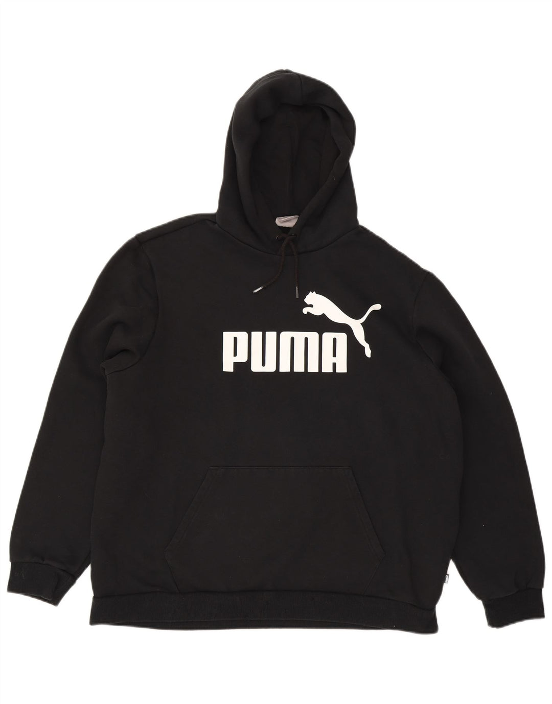 PUMA Mens Graphic Hoodie Jumper 2XL Black Cotton