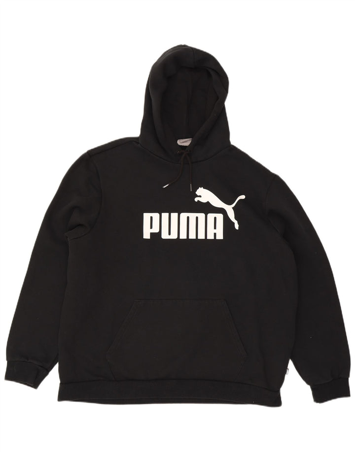PUMA Mens Graphic Hoodie Jumper 2XL Black Cotton