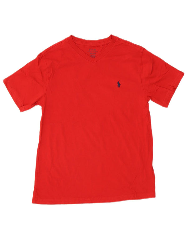 Polo Ralph Lauren Boys T-Shirt Top 10-11 Years Medium Red Cotton