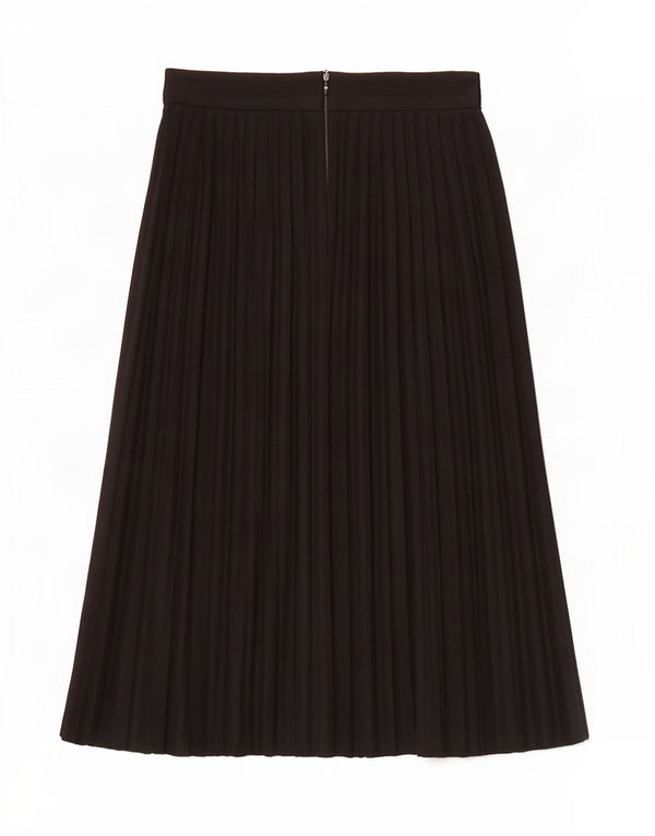 Zara Womens High Waist Knife Pleated Skirt XS W24 Black