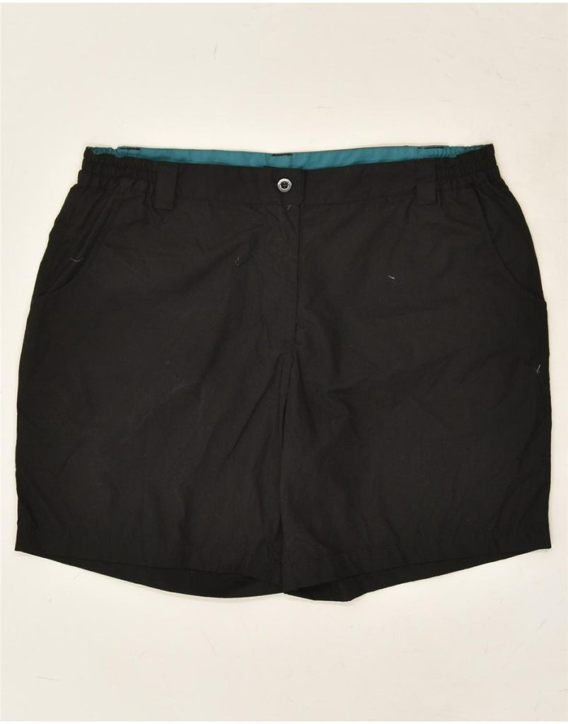 MOUNTAIN WAREHOUSE Womens Casual Shorts UK 16 Large W30 Black Polyester | Vintage Mountain Warehouse | Thrift | Second-Hand Mountain Warehouse | Used Clothing | Messina Hembry 