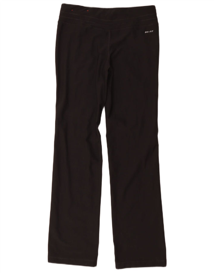 Nike Womens Dri Fit Tracksuit Trousers UK 10 Small  Black Polyester