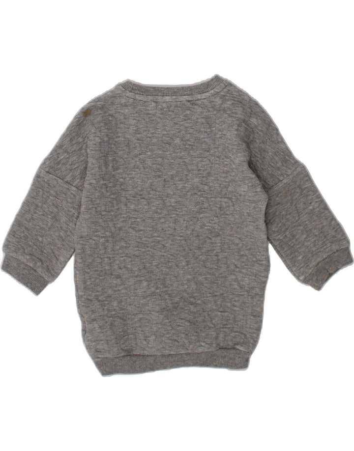 ADIDAS Baby Girls Sweatshirt Jumper 6-9 Months Grey Cotton Vintage Adidas and Second-Hand Adidas from Messina Hembry 