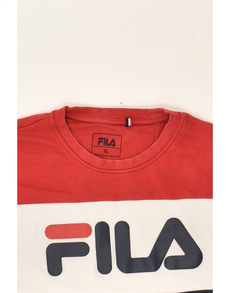 FILA Mens Graphic Top Long Sleeve XS Multicoloured Striped Cotton | Vintage Fila | Thrift | Second-Hand Fila | Used Clothing | Messina Hembry 