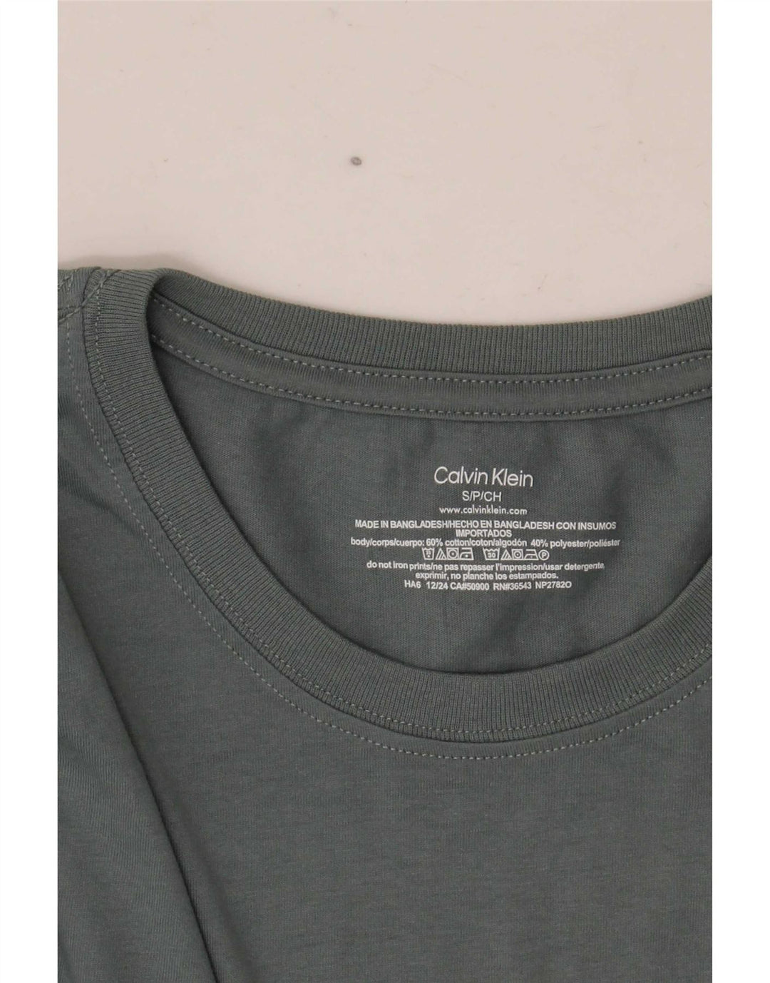 Calvin Klein Mens Graphic T-Shirt Top Small Grey Cotton