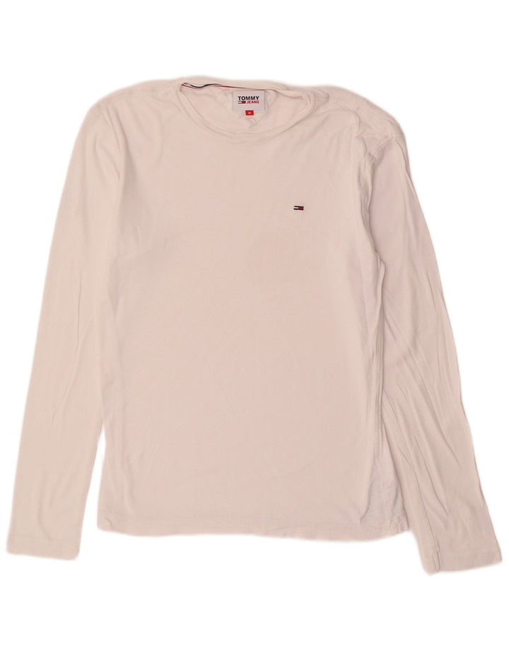 Tommy Hilfiger Mens Top Long Sleeve Medium White Cotton