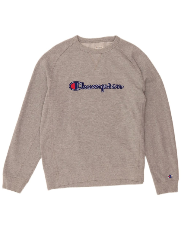 Champion Mens Graphic Sweatshirt Jumper XL Grey Cotton
