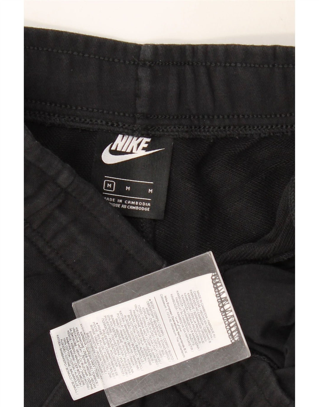 NIKE Mens Graphic Tracksuit Trousers Joggers Medium  Black Colourblock