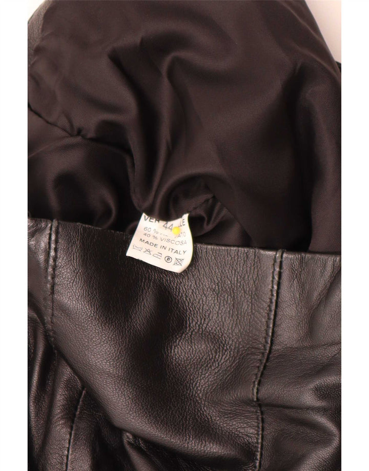 Private Womens Leather Jacket IT 44 Medium Black