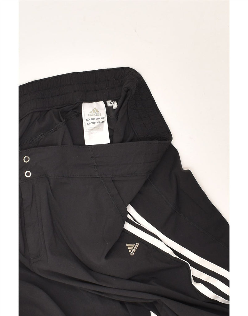 ADIDAS Womens Tracksuit Trousers UK 16 Large Black Polyester | Vintage Adidas | Thrift | Second-Hand Adidas | Used Clothing | Messina Hembry 