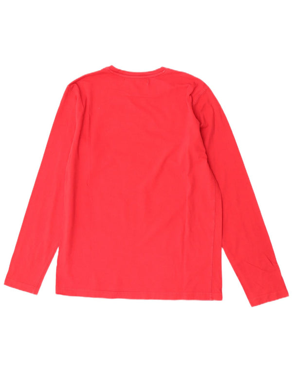 Marina Militare Mens Graphic Top Long Sleeve Large Red Cotton