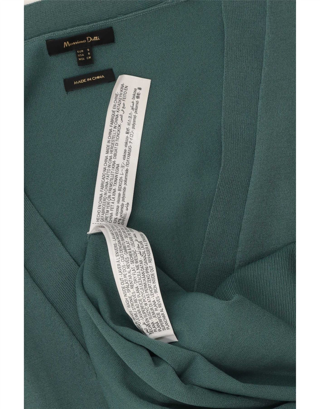Massimo Dutti Womens Oversized Cardigan Sweater UK 10 Small Green Viscose