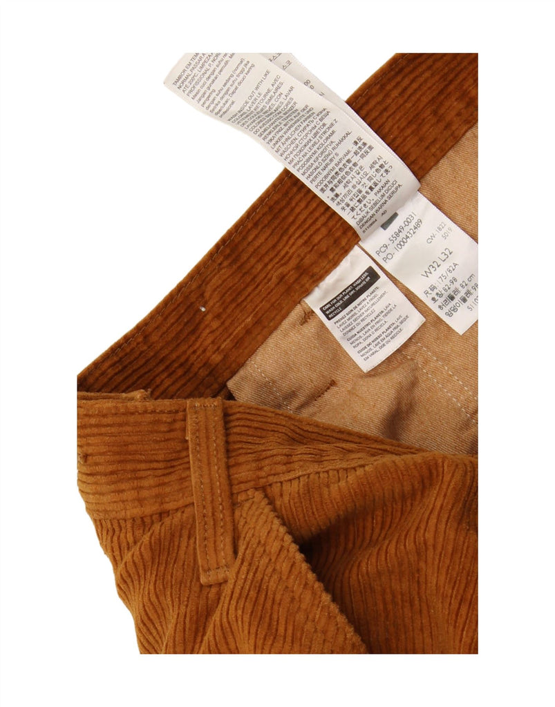 LEVI'S Mens Straight Cargo Corduroy Trousers W32 L29 Brown Cotton Vintage Levi's and Second-Hand Levi's from Messina Hembry 