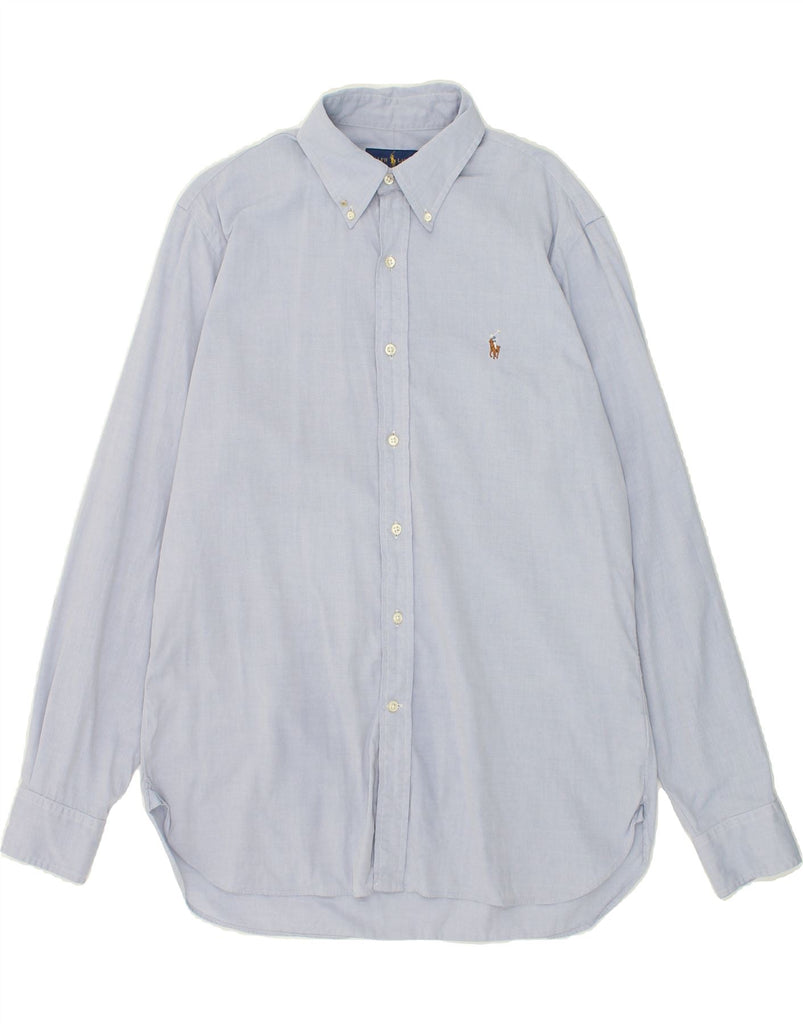 RALPH LAUREN Mens Shirt Size 16 Large Blue Cotton | Vintage Ralph Lauren | Thrift | Second-Hand Ralph Lauren | Used Clothing | Messina Hembry 
