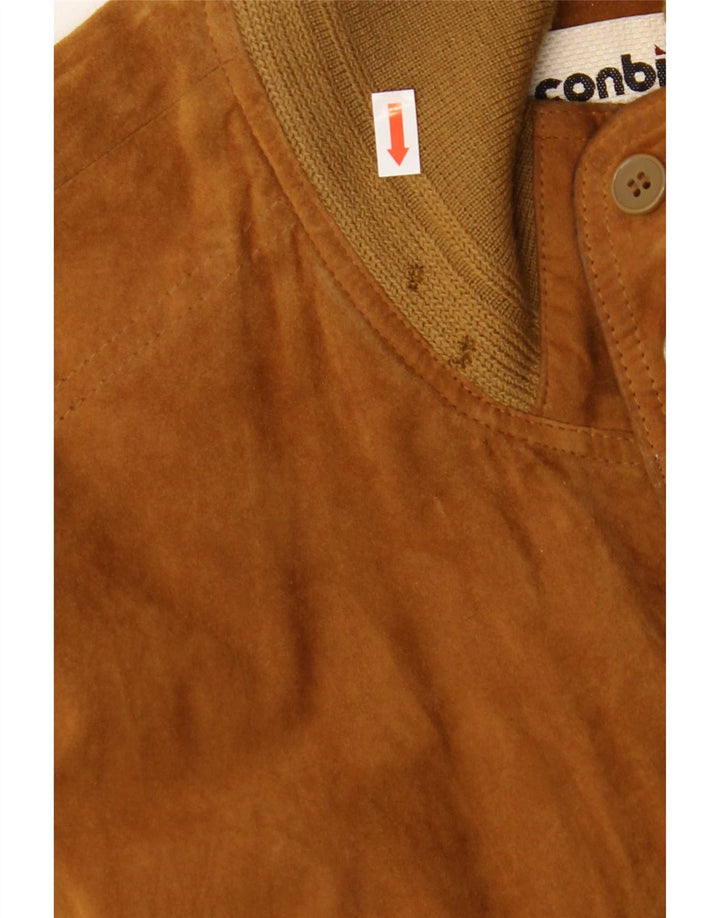 Conbipel Mens Suede Bomber Jacket IT 52 Large Brown Leather