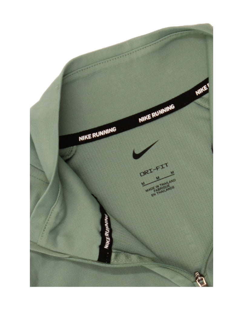 NIKE Womens Dri Fit Graphic Pullover Tracksuit Top UK 14 Medium Green Vintage Nike and Second-Hand Nike from Messina Hembry 