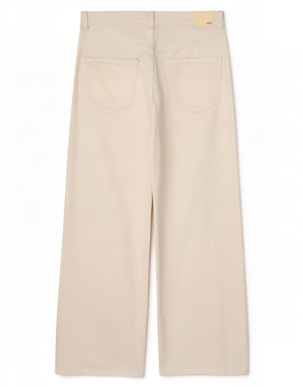 Zara Womens High Rise Wide Leg Jeans EU 40 Medium W30 L29 White