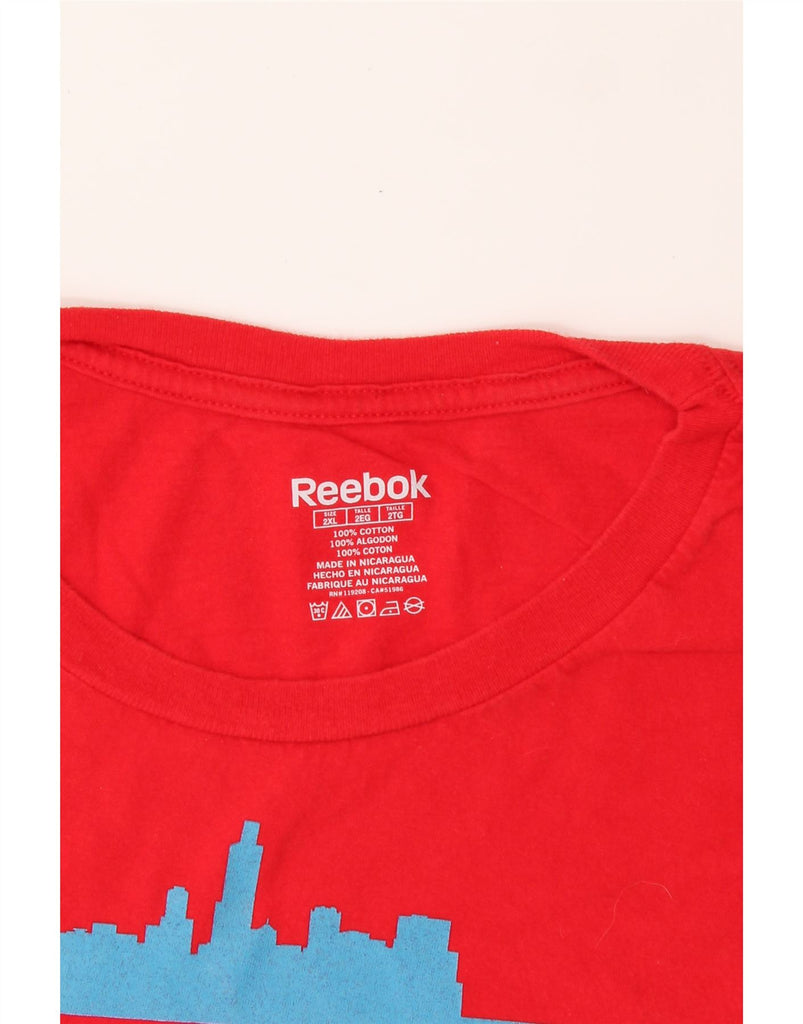 REEBOK Mens Chicago Blackhawks Graphic T-Shirt Top 2XL Red Cotton Vintage Reebok and Second-Hand Reebok from Messina Hembry 