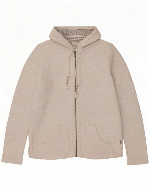 Fat Face Mens Zip Hoodie Sweater Small White Cotton