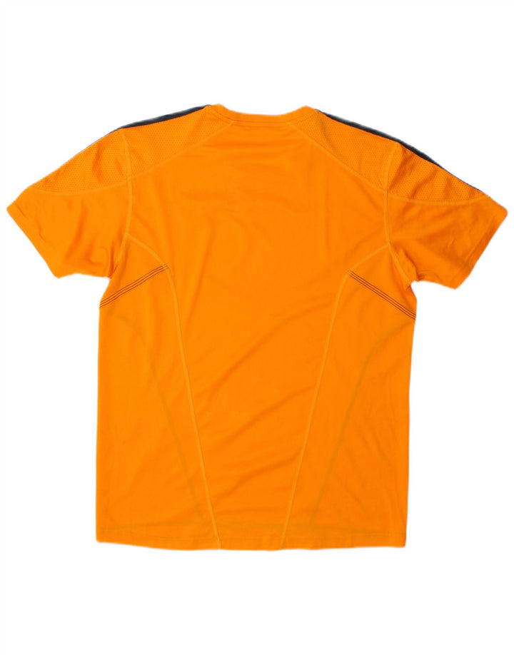 Adidas Mens T-Shirt Top Medium Orange Colourblock