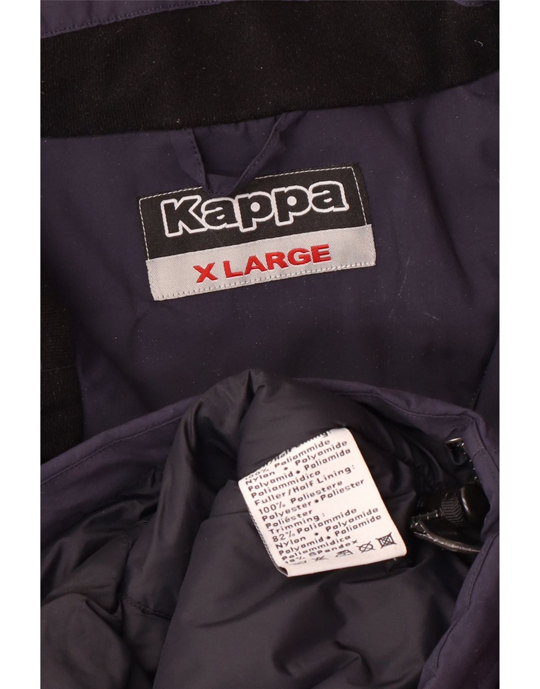 Kappa Mens Windbreaker Jacket UK 42 XL Navy Blue Polyamide