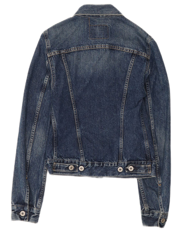 Replay Womens Denim Jacket UK 6 XS Blue Cotton