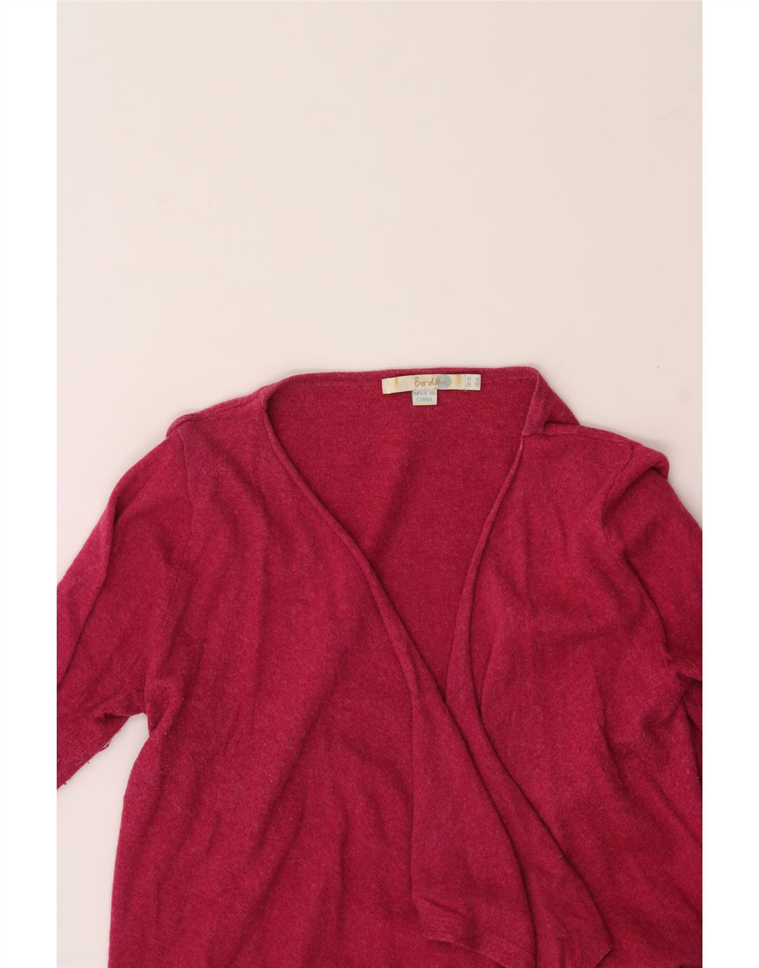 BODEN Womens Open Cardigan Sweater UK 10 Small Pink Cotton Vintage Boden and Second-Hand Boden from Messina Hembry 