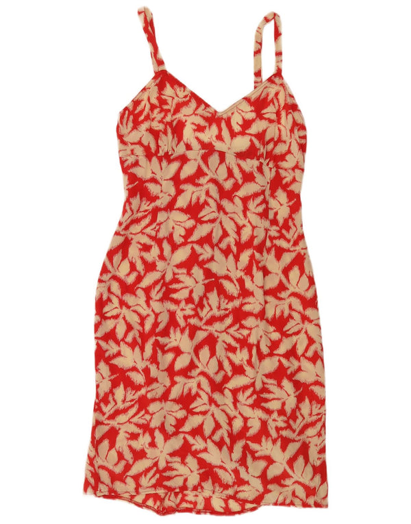Lolita Lempicka Womens Sleeveless Sheath Dress EU 40 Medium Red Floral Silk