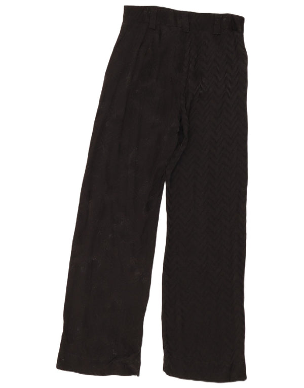 Desigual Womens Wide Leg Chino Trousers EU 36 Small W28 L30 Black Patchwork