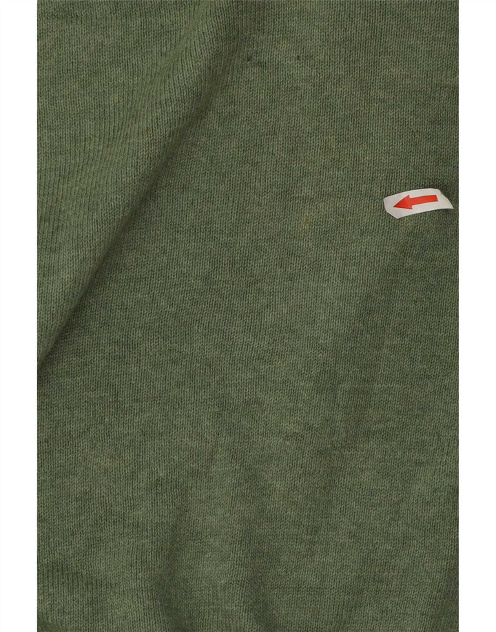 Chaps Mens Regular Fit Crew Neck Jumper Sweater 2XL Green Cotton