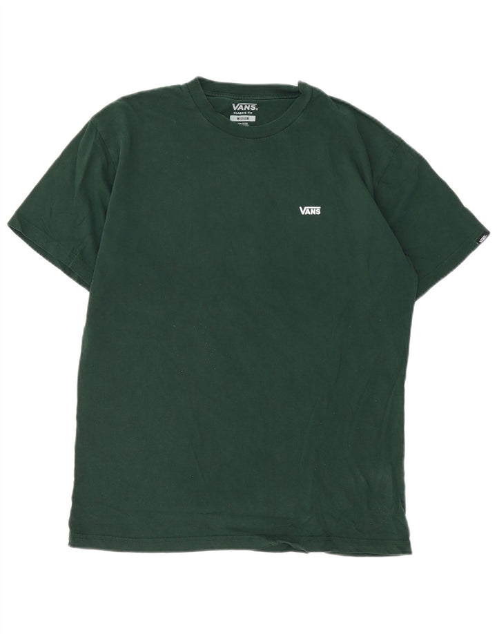Vans Mens Classic Fit T-Shirt Top Medium Green Cotton