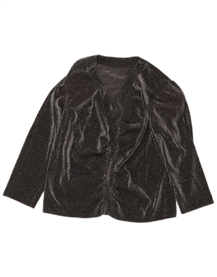 Vintage Womens 3/4 Sleeve Blouse Top UK 16 Large Black