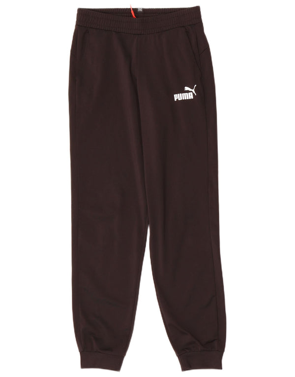 Puma Boys Tracksuit Trousers Joggers 13-14 Years Black Polyester