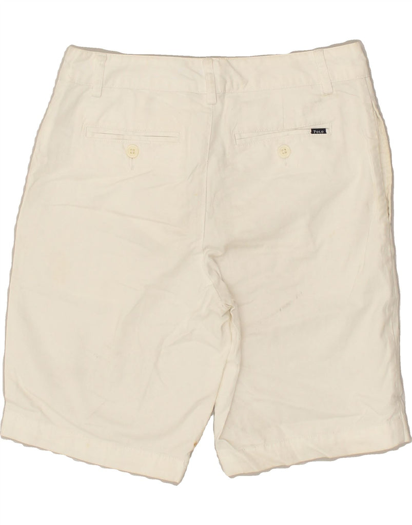 POLO RALPH LAUREN Boys Chino Shorts 13-14 Years W28 White Cotton | Vintage Polo Ralph Lauren | Thrift | Second-Hand Polo Ralph Lauren | Used Clothing | Messina Hembry 