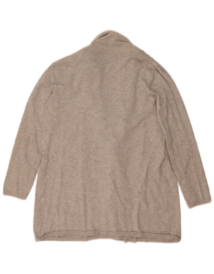 Zara Womens Cardigan Sweater UK 14 Medium Grey Flecked Viscose