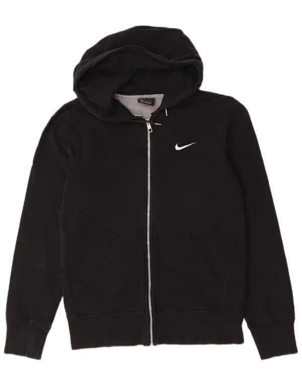 Nike Mens Zip Hoodie Sweater Small Black Cotton