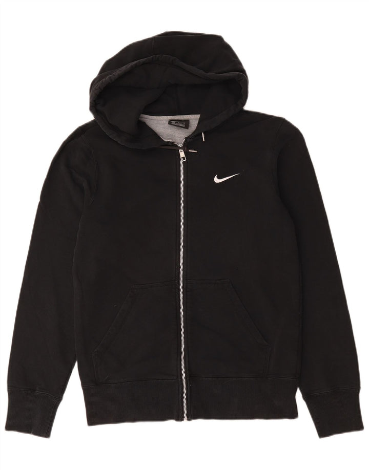 Nike Mens Zip Hoodie Sweater Small Black Cotton