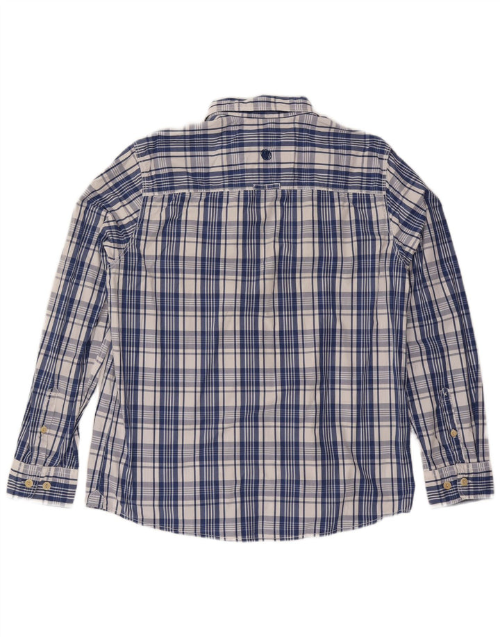 Fat Face Mens Shirt Large Blue Check Cotton