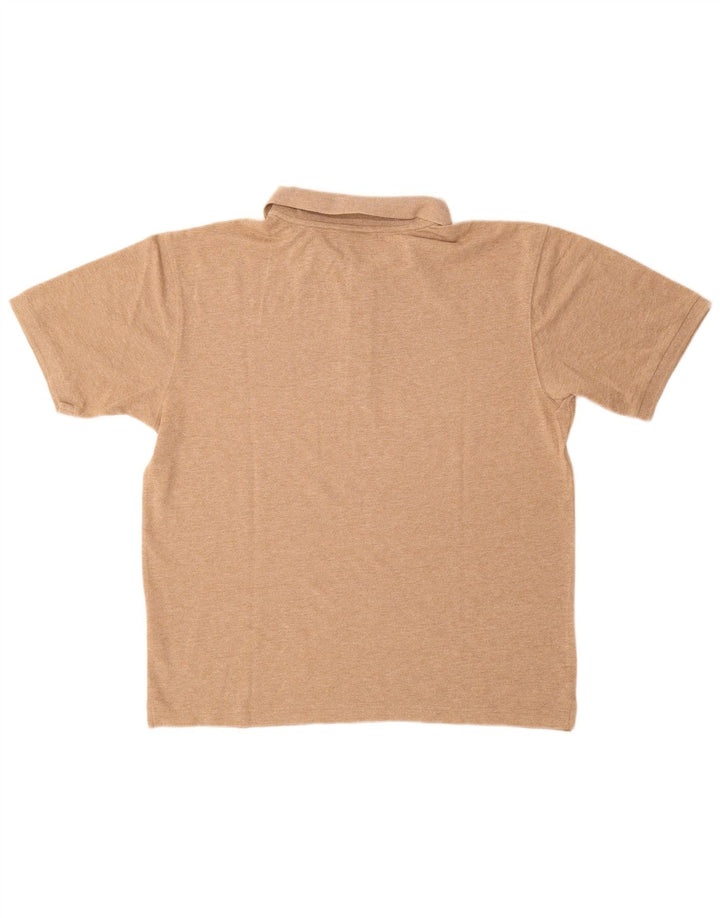 Champion Mens Polo Shirt Large Beige Cotton