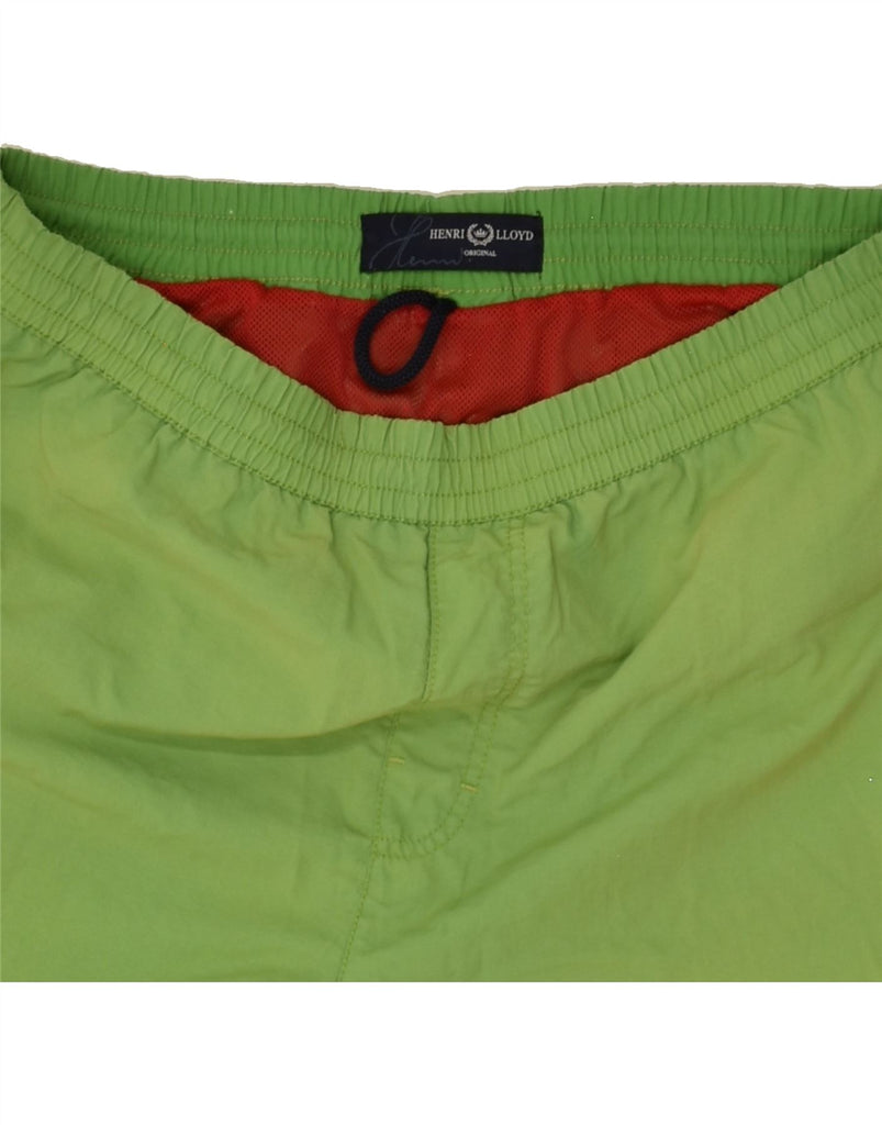 HENRI LLOYD Mens Sport Shorts Medium Green Nylon | Vintage Henri Lloyd | Thrift | Second-Hand Henri Lloyd | Used Clothing | Messina Hembry 
