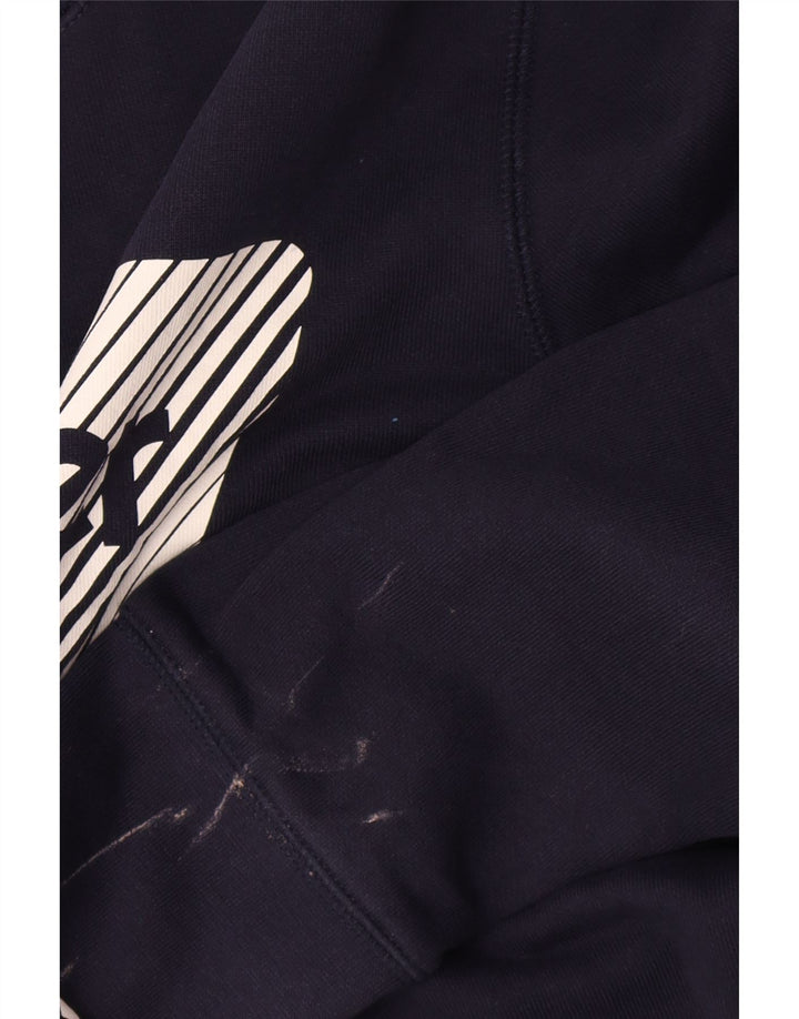 Wrangler Mens Graphic Sweatshirt Jumper Medium Navy Blue Cotton