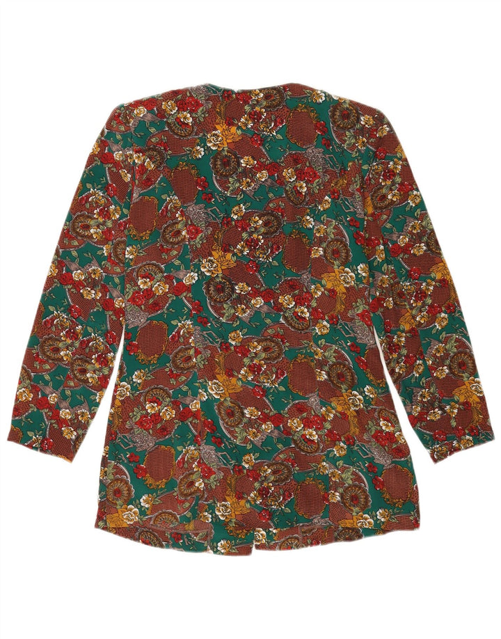 Vintage Womens Shirt Blouse UK 10 Small Multicoloured Floral
