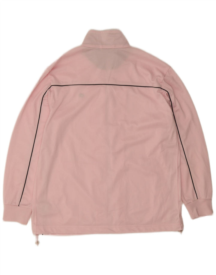 Lotto Womens Tracksuit Top Jacket UK 20 2XL Pink Polyester